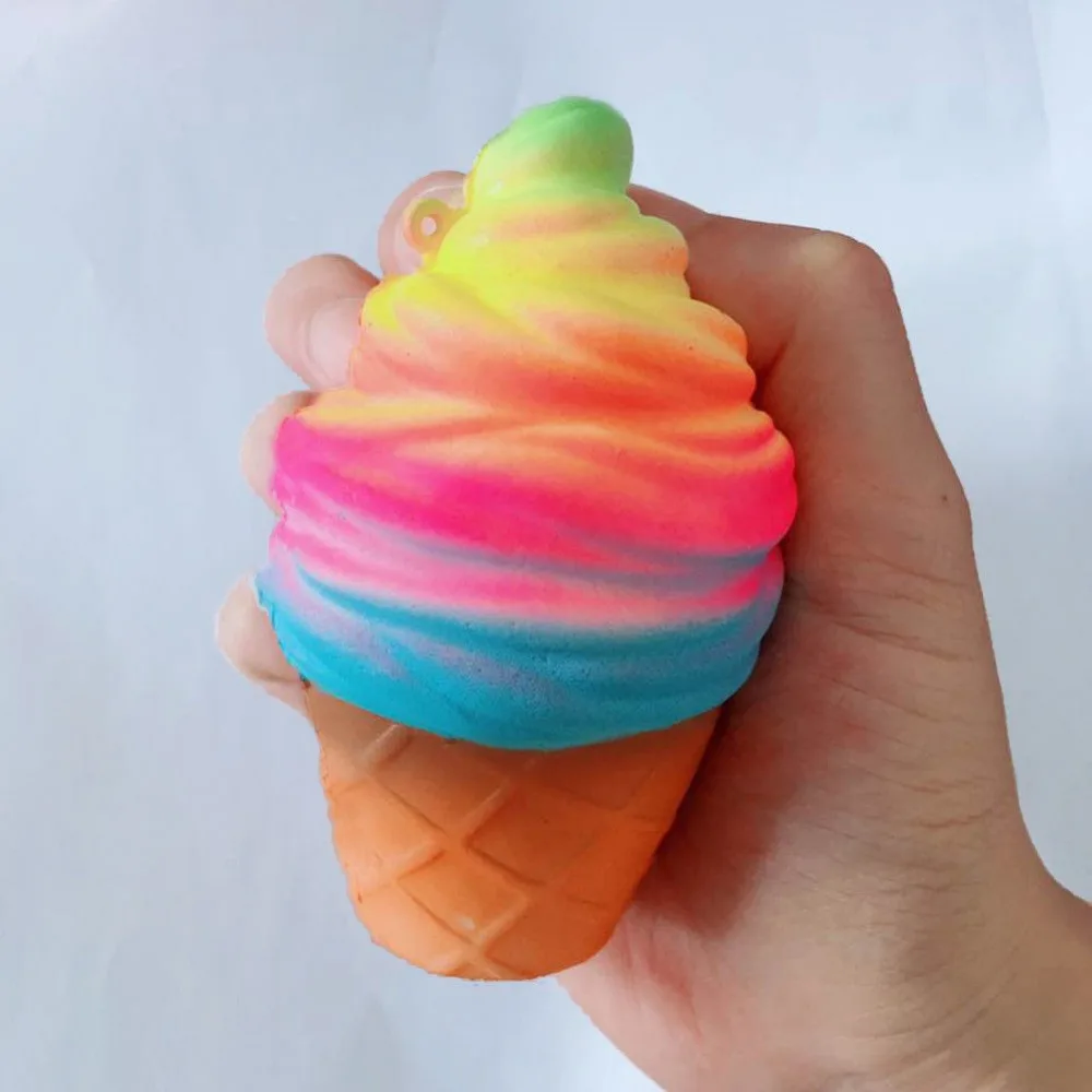 

10CM Kids PU Simulation Candy Color Ice Cream Ball Squishy Toy Cake Bread Gag Joke Toys Slow Rising Squeeze Antistress toys