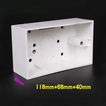 

2pcs 118/120 Type PVC Flame Retardant Junction Boxes Wiring Bottom Box For Universal Switch Socket Outlet Surface-mounted