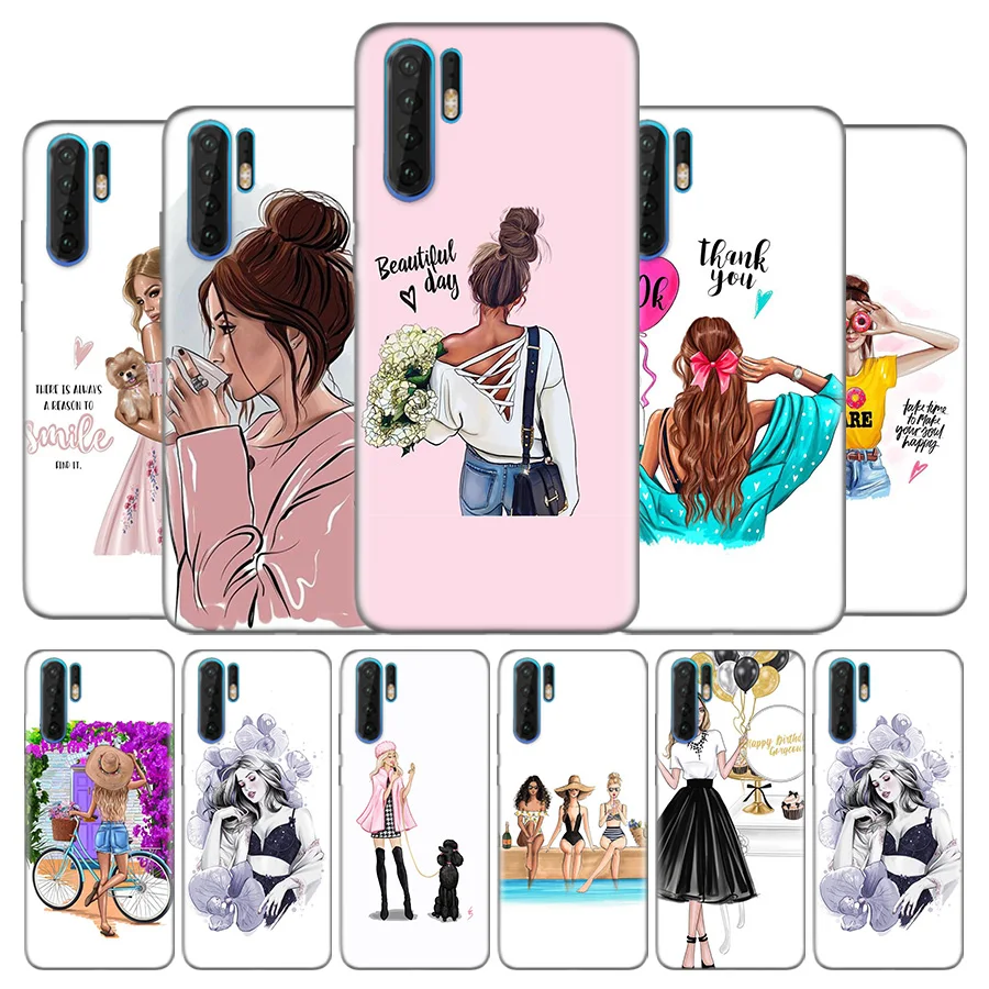 

Silicone Case for Huawei Mate 20 10 P30 P20 P10 P9 Nove 5 5i Pro Lite P Smart Z Plus 2019 Back Cover Super Mama Girly Girl Queen