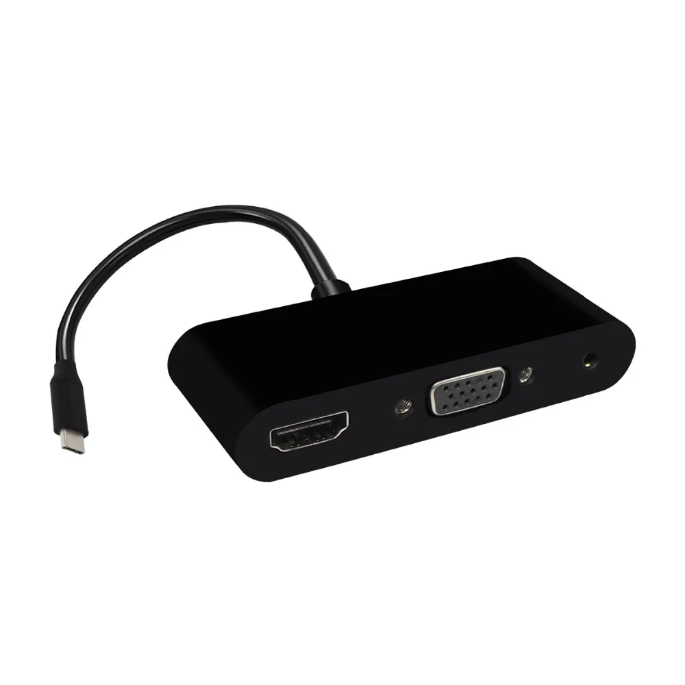 Тип C USB 3,0 к HDMI VGA конвертер наушников кабель-адаптер для macbook pro macbook