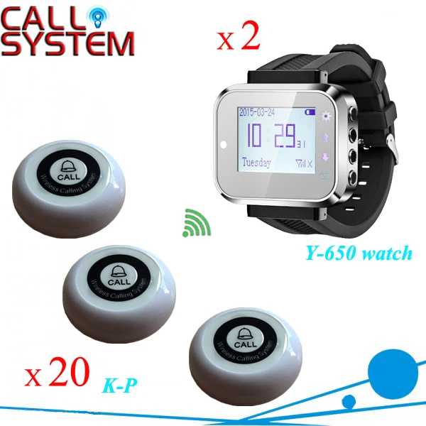 

Wireless sound system waiter pager to the hospital restaurant wireless watch calling service call 433mhz