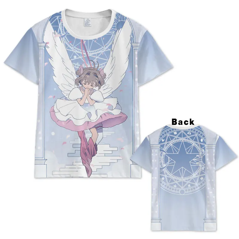 Аниме Cardcaptor Sakura Футболка Мужчины Женщины с коротким рукавом летнее платье