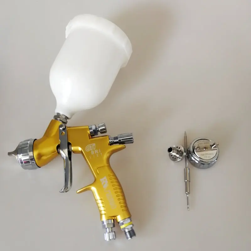 plastic 600cc cup SPRAY GUN TE20 lite with extra nozzle sets air spray