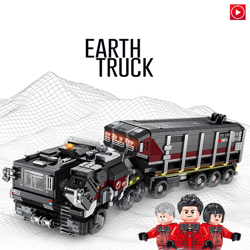 

KAZI movie truck building blocks toy Earth wandering Compatible KAZI technic city Earth Flint Carrier car figures Bricks