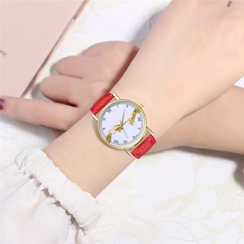 New Arrival, 2018 Watches Women fashion leather female watch vintage watch dress watches printed retro relogio reloj montre M23 (11)