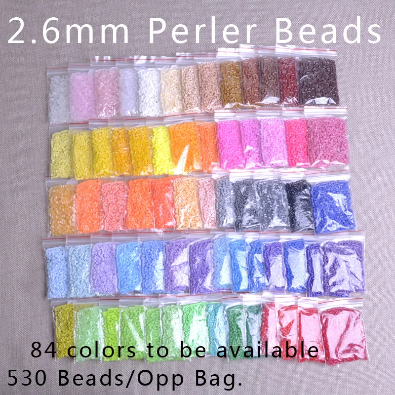 

EVA DIY Cartoon 2.6mm Mini Hama Artkal Beads 84 Colors Available 2.6 mm 530 Beads/Opp Bag 100% Quality Guarantee Fuse Jigsaw