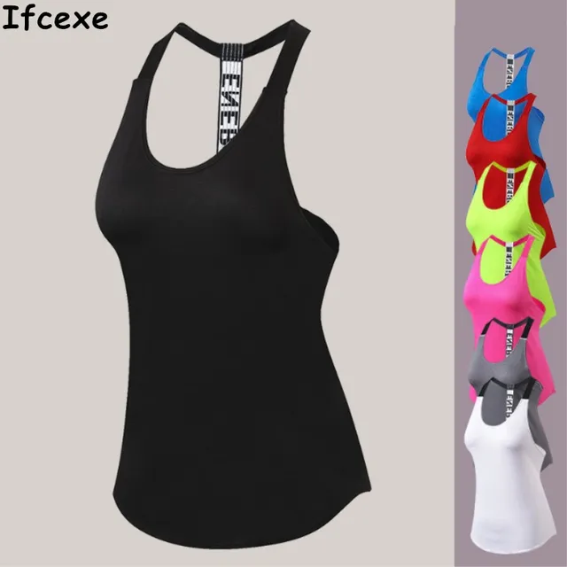 2018 New Women Yoga Top Gym Sports Vest Sleeveless Shirts Tank Tops Sport Top Fitness Women Running Clothes Singlets 7 colors