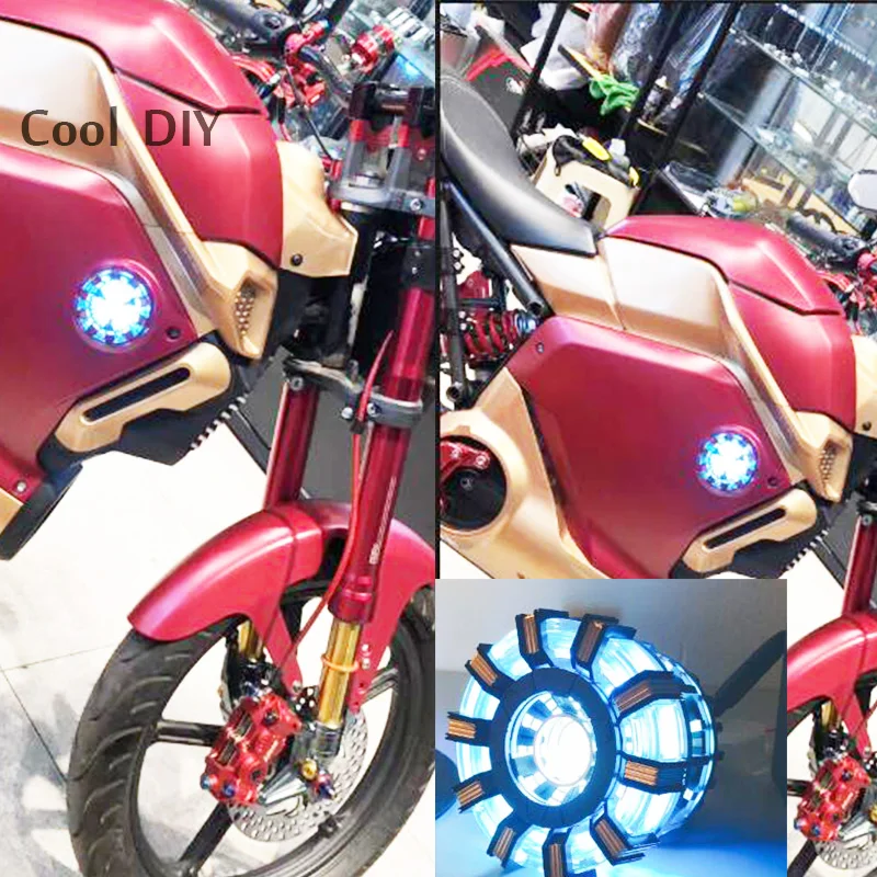 

DIY Endgame cool 1:1 scale Iron Man Arc Reactor A generation of glowing iron man heart model with LED Light Action Figure Toy