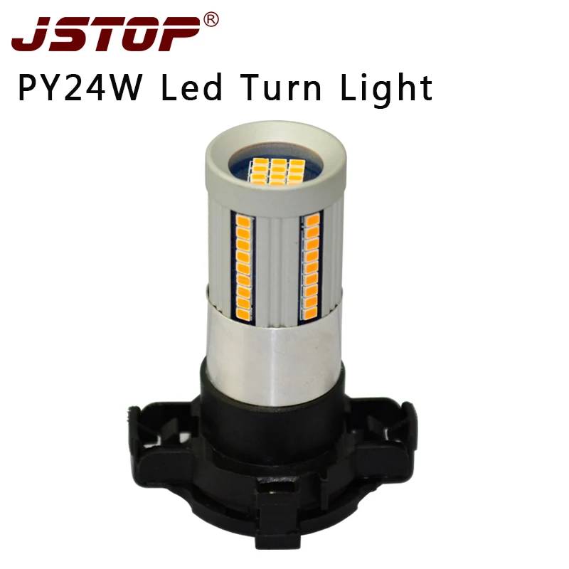 Jstop Senza Resistor Richiesto Led Giallo Py24W Canubs Nessun Errore Ambra Ha Condotto La Lampada Auto Lampadine Per Indicatori Di Direzione Anteriori