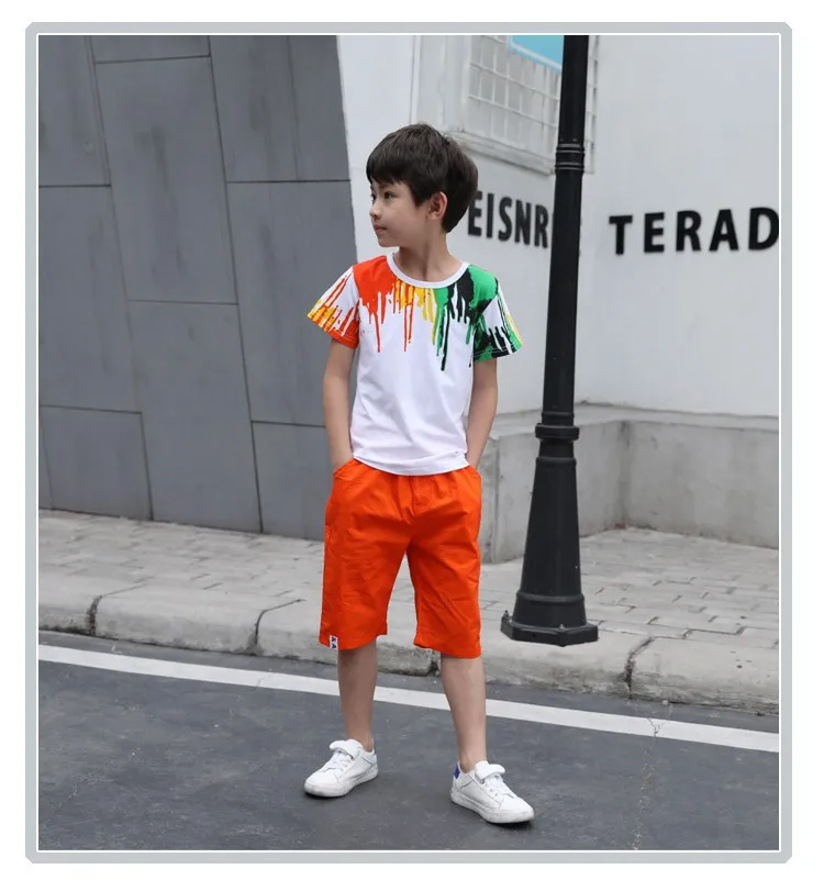 New Cotton Baby Boy Clothes Set Summer Casual Sports Clothing For Boys Active Tshirt Short Pants Kids Suit 2 Pcs Child Tracksuit (6)