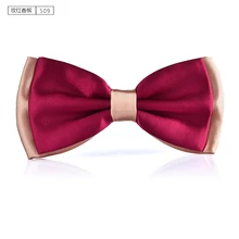 Двойной Цвета мода галстук-бабочка для Для мужчин Для женщин бабочка узел галстук коммерческих костюм жених свадьба встреча Юбилей банкет