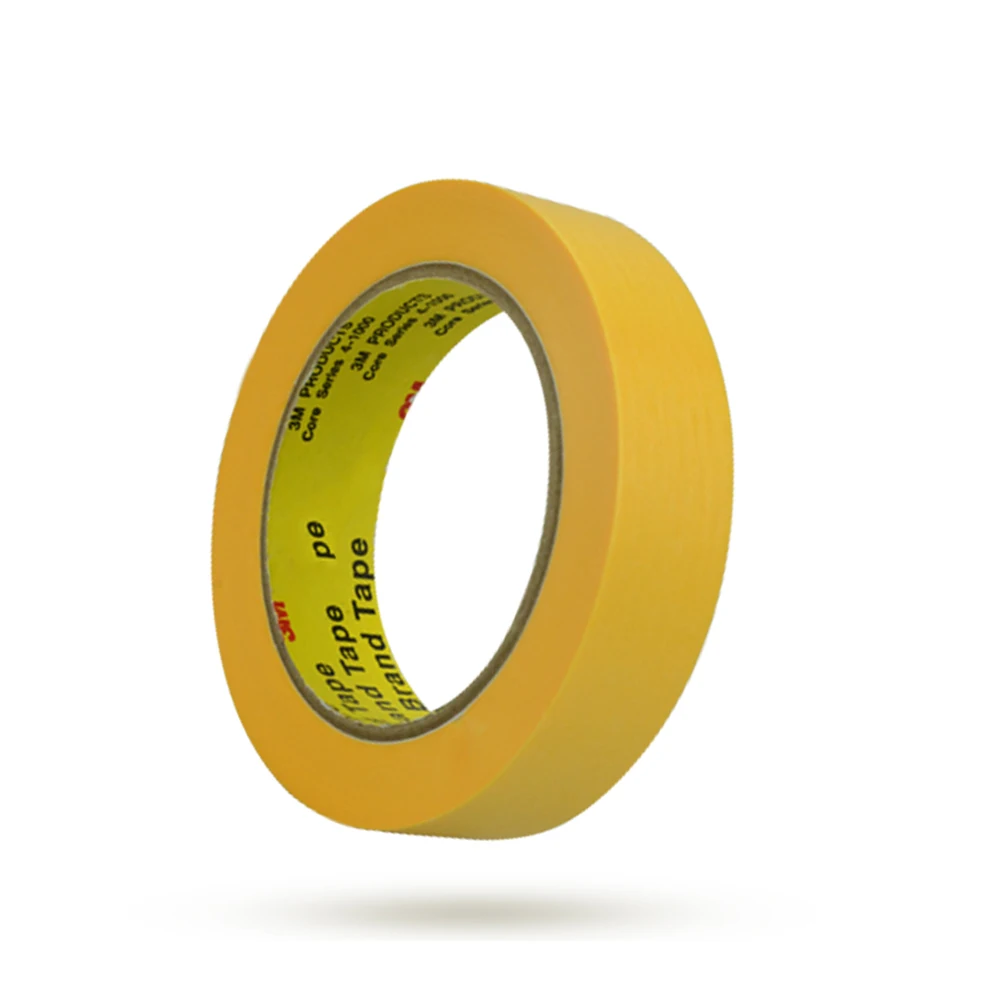 

5mm/8mm/10mm/12mm/15mm/18mm 244 yellow textured paper high temperature masking tape 200 Degree For Car Baking paint Protection