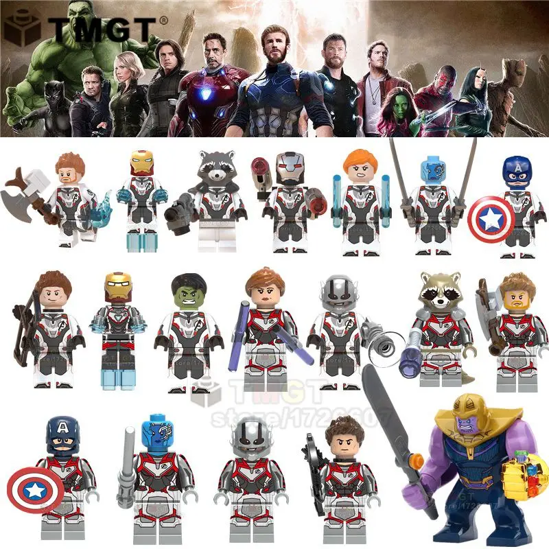 

TMGT Single Sale Figures The Avengers 4 Endgame Black Window Rocket Raccoon Thor Building Blocks LegoINGly Toys For Children