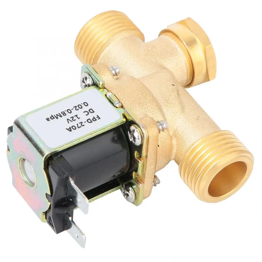 DC12V DC24V DC220V G1/2 &quotНормально закрытый латунный электромагнитный клапан входной