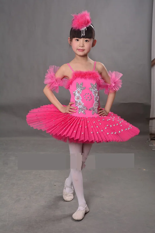Новое поступление Детское балетное платье-пачка Лебединое озеро разноцветные балетные костюмы детское платье балетное для девочки для детей - Цвет: rose red