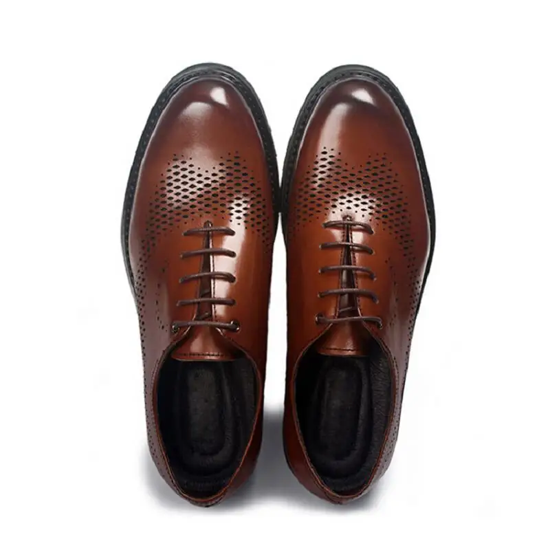 Vestido Acima Marrom Calçado Homem Sapatos Plus marrom Respirável Sapatas Escavar Formal Genuíno Ata Couro Homens Size Italiano De Preto Mycolen Do Preto AHnBYqq