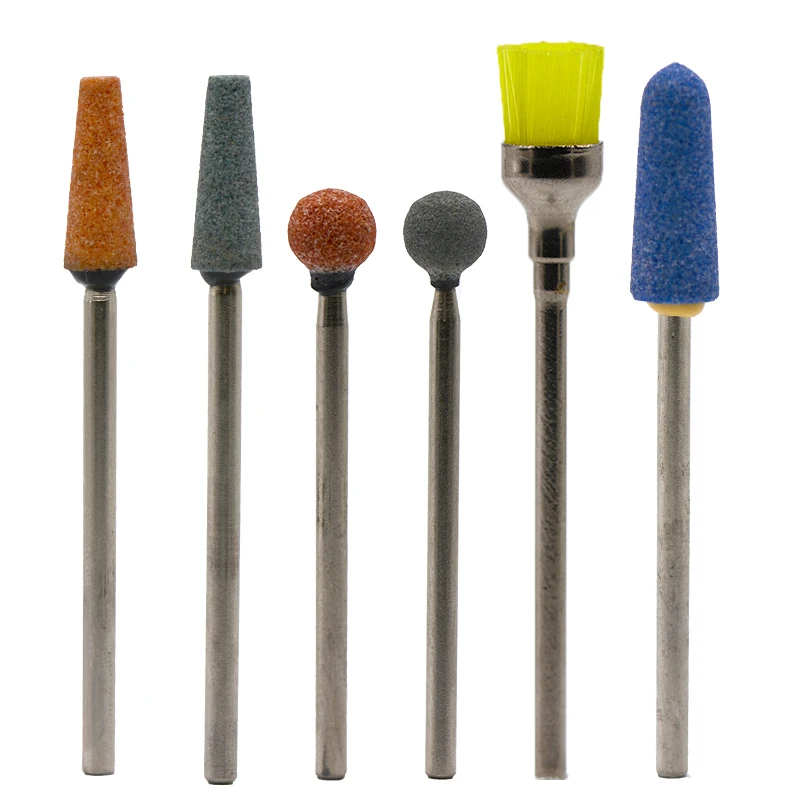 

6pcs Ball Nail Drills Bits Stone Ceramic Milling Corundum Cutters Brush Electric Machine Rotary Burr Polish Manicure Tools