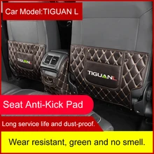 QHCP кожаный чехол на спинку сиденья анти защита спинки кресла анти-ребенок-Kick Pad Чехлы внутренние Accerossies специально для Volkswagen Tiguan L