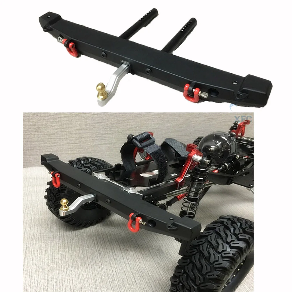 

Metal Rear Bumper with Shackles For 1/10 RC Rock Crawler Car Axial SCX10 SCX10-ll TRAXXAS TRX4 TRX-4 Upgrade Part