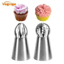 VOGVIGO 2 шт Кондитерские насадки инструменты для украшения торта десертные декораторы Кондитерские насадки для изготовления цветов 304 нержавеющая сталь
