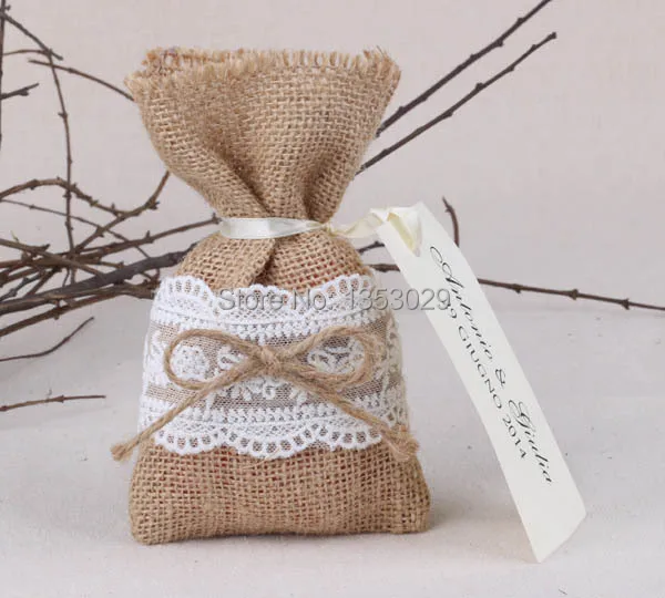 50pcs Lot Size 4 X65 Rustic Wedding Favor Bags Burlap Lace Gift Thank You Bag Baby Shower In Wrapping Supplies From Home 50pcs Lot Size 4 X65 Rustic Wedding Favor Bags Burlap Lace Gift Thank You Bag Baby Shower In Wrapping Supplies From Home