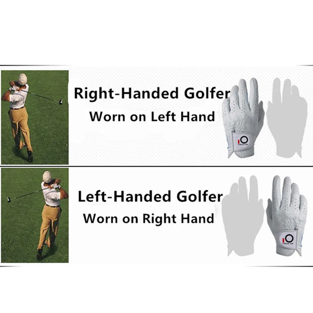 Женские перчатки для гольфа, для левой руки, для правой, для всех погодных условий, 6 шт. в упаковке, мягкие, для игры в гольф, прочные, кожаные, белые перчатки, для пальцев, десять