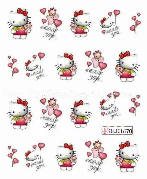 cartoon hello kitty nail art water transfer decal stickers print accessories wholsale drop shipping ble serires art stamper art stampingart deco glass shade aliexpress
