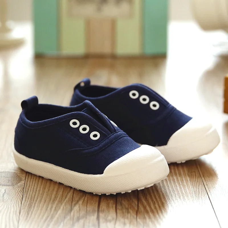 New Girls Boys Fashion Canvas Sneakers Children Shoes For Kids Flats ...
