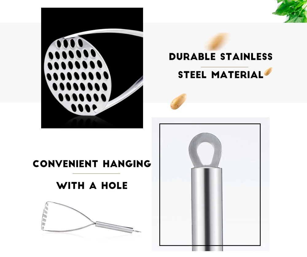 Stainless Steel Potato Press Blender Masher Crush Kitchen Tool