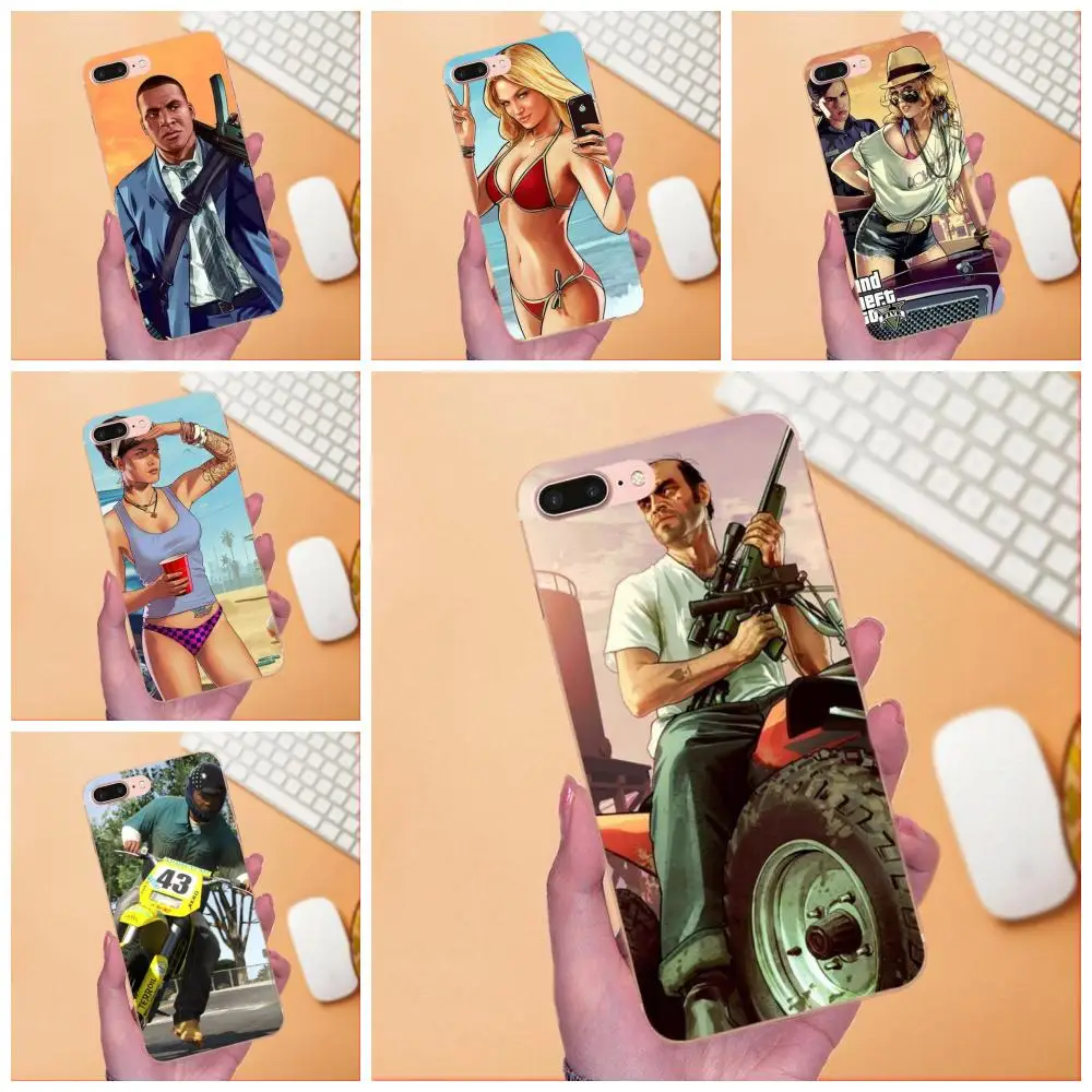 Чехол Gta 5 из ТПУ для Huawei Honor 4C 5A 5C 5X 6 6C 6A 6X 7 7X 8 9 V8 V10 Y3II Y5II Y6II G8 P7 Play Lite | Мобильные