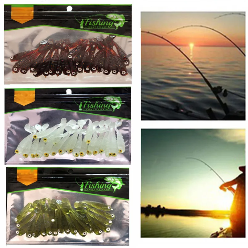 

1 Package Outdoor Fishing Simulation Bait Software Fishing Lure Set Vissen Accessoires PVC Soft Lures Fishing Baits 30AT25