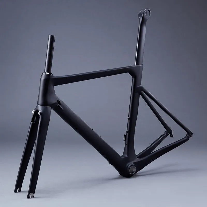 

700C Carbon AERO Road Bike Frame Bicycle Frame + Seatpost + Fork Frameset UD Matte 50CM BB86 FM169
