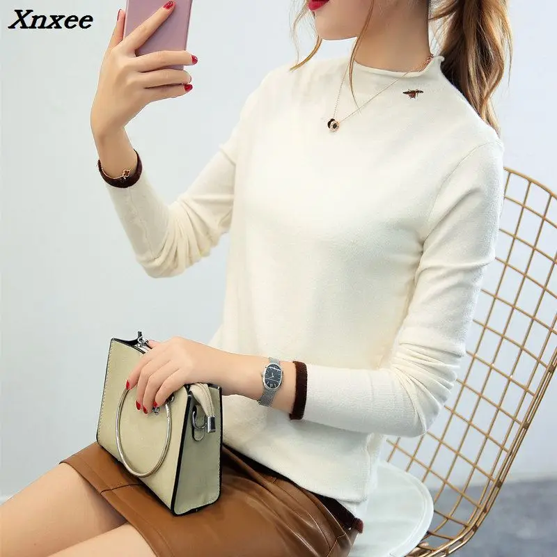 FEMALE SWEATER winter 2018 turtlenecks women's pullover korean sweater female top women round neck sweaters Pullover  turtleneck
