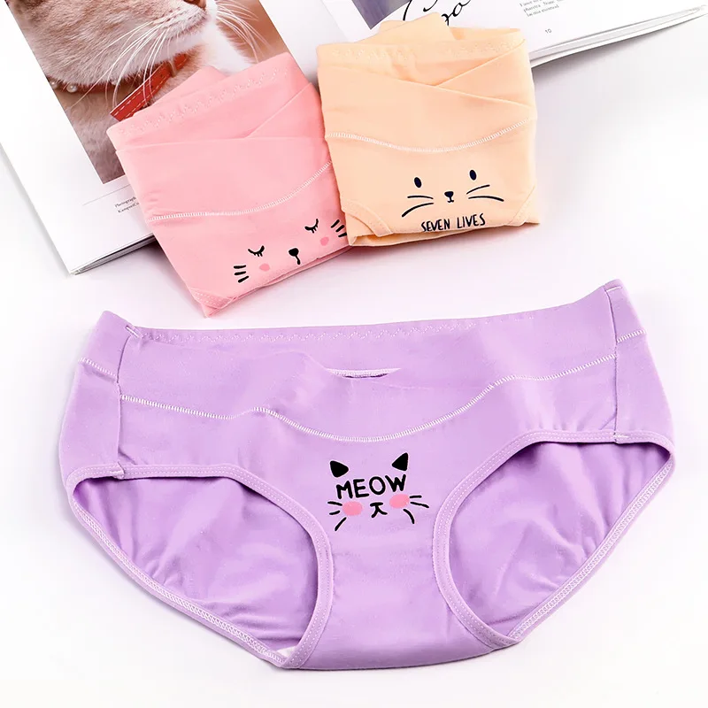 Summer Cotton Pregnant Women Underwear V Shaped Low Waist Maternity ...