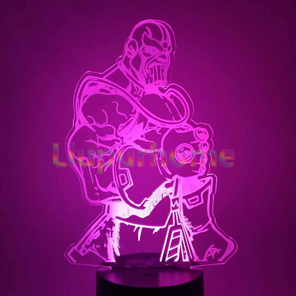 Avangers 3 Infinity War Thanos Infinity Gauntlet 3D Night lights LED Changing 7color Light Thanos Creative Desk lamp 3D48