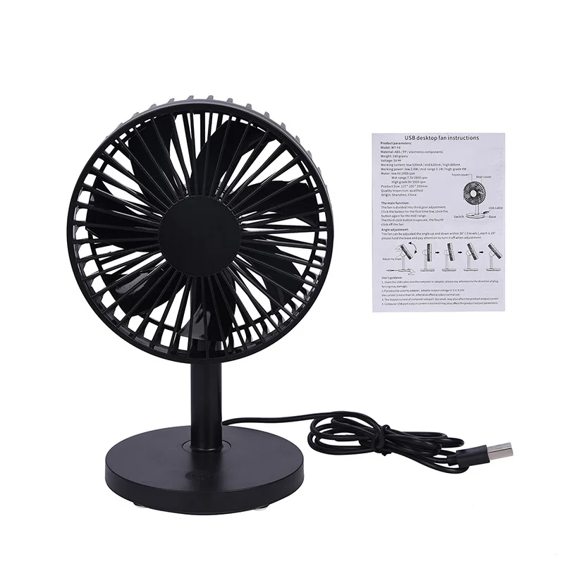 

Personal USB Mini Fan Desktop Rotatable Cooling Fan with 3 files wind speed for Room Office For Office Home Outdoor Cooling Fan