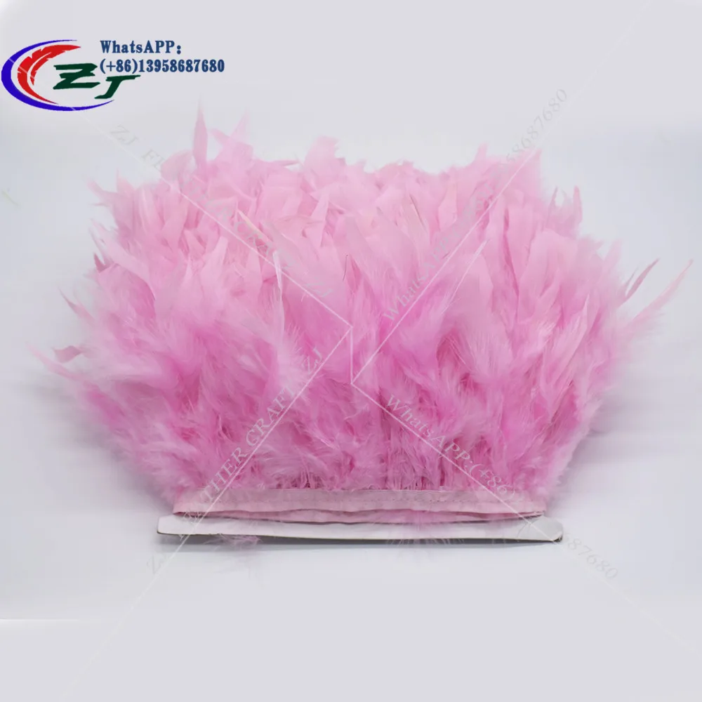 

Pink Color Turkey feather trims 5-10 Meters/lot Dyed Marabou feather ribbons /10-15cm Fluffy feather fringes For dress/Skirt
