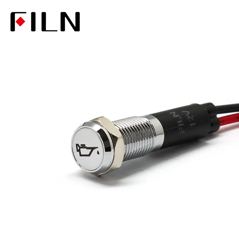Filn Voyant Pour Tableau De Bord De Voiture Avec Cable De 20cm Led 8mm Rouge Jaune Blanc Bleu Vert 12v Indicateur Led Aliexpress