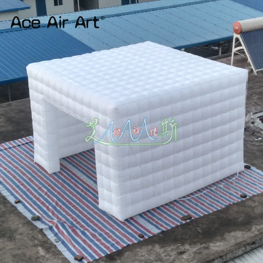  3.9m led cube tent inflatable cubic structure canopywedding party boothshow tent with spotlights fo