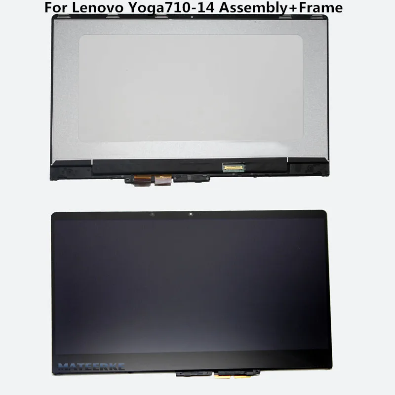 (with Bezel) 14 inch For Lenovo Yoga710-14 Yoga 710 14 YOGA 710-14IKB LCD Touch Screen Assembly