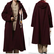 Зимняя шерстяная одежда для медитации в стиле унисекс, твид, теплое пальто с рукавами, светское пальто, буддизм, монахи, abbotnun, форма для капеуниформы, Тибетский красный высококачественный