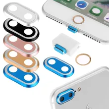 

For IPhone 7 7PLUS Camera Lens Protector Ring Case & Touch ID Home Button sticker & Lightning Charging Port Anti Dust Plug
