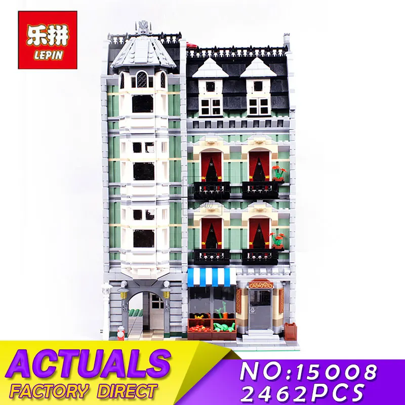 

LEPIN 15008 City Creator Series Green Grocer Model Set Street Building Blocks Bricks Educational Toys for Children Gifts