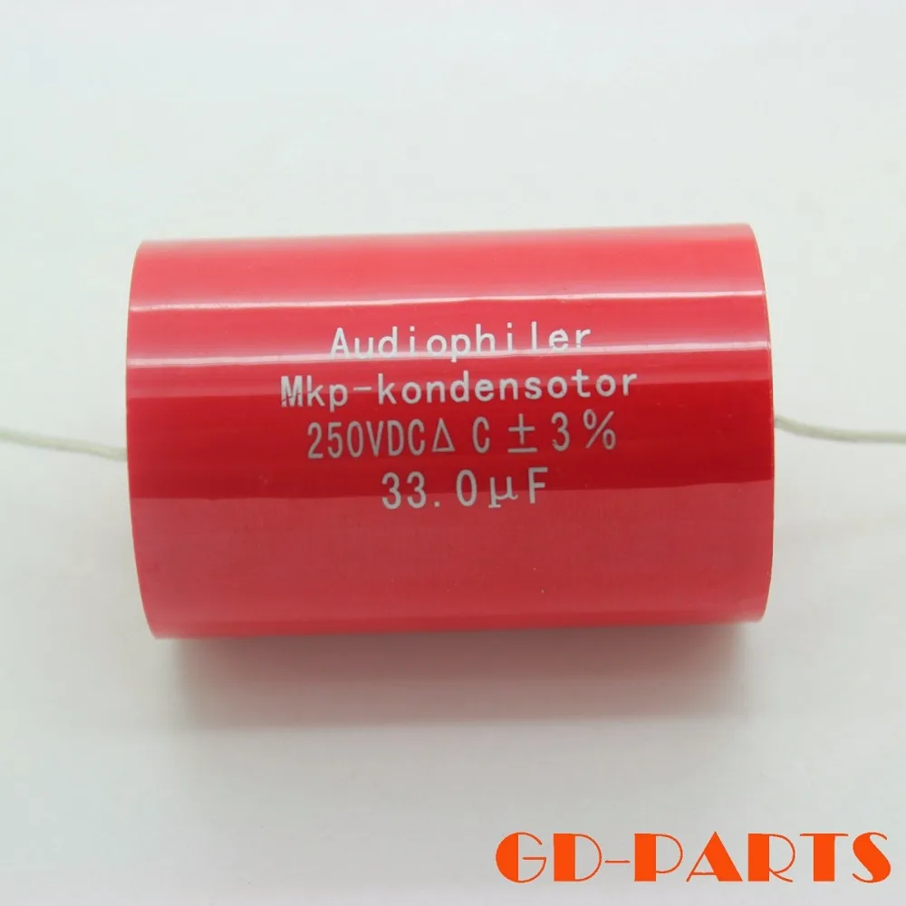 1PC 33uf 250VDC Audiophiler Axial MKP Coupling CAPACITOR Audio Grade for Tube Guitar Amps