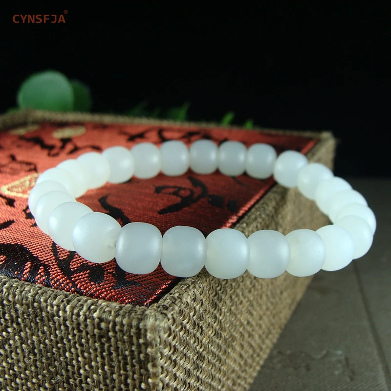 

Mutton-fat Jade Certified Natural Hetian White Jade Nephrite Lucky Jade Bracelets Bangles White High Quality Wonderful Gifts
