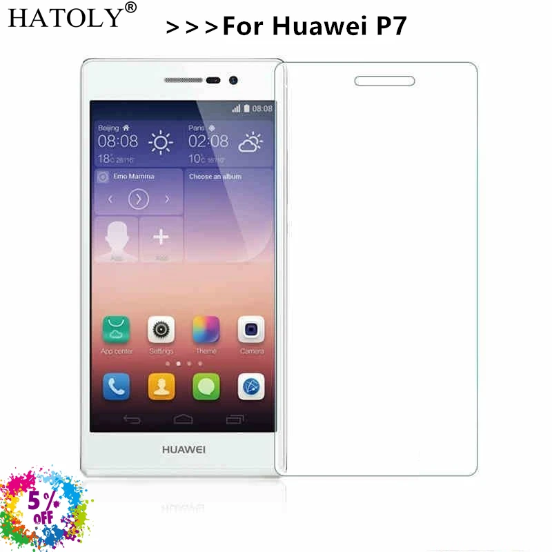 

2PCS Tempered Glass For Huawei P7 Ultra-thin Screen Protector for Huawei Ascend P7 5" Protective Film Huawei P7 Glass HATOLY