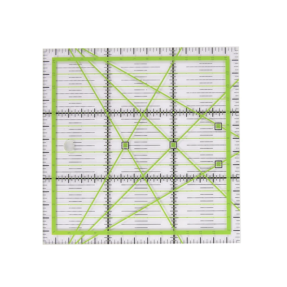 1 шт. 1 шт. Лоскутная линейка акриловый материал прозрачная шкала школьные принадлежности Искусство ремесло шитье 5,9" " x5.9" "* 0,2 см