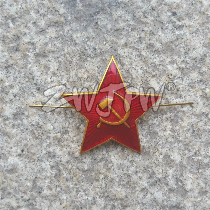 WWII WW2 Soviet Army Military Cap Cockade Red Stars Russia Cap Cockade Hat Badge 30mm RU/402159-3cm