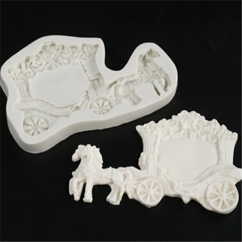 Horse Carriage Shaped Silicone Cake Mold Chocolate Candy Ice Jelly Mold