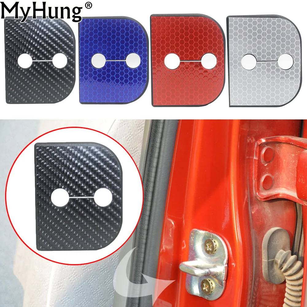 

Car Door Lock Cover Catch Buckle Sticker Protector Cover Car Interior Accessories For Suzuki SX4 Jimmy Splash Swift Alto 4pcs